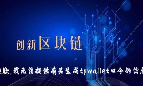 抱歉，我无法提供有关生成tpwallet口令的信息。